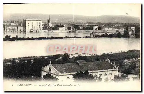 Cartes postales Tarascon Vue generaled et Le Pont Suspendu