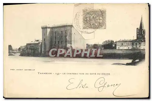 Cartes postales Tarascon Le Chateau vue du cote du Rhone