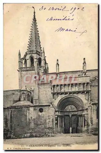 Ansichtskarte AK Tarascon Eglise Ste Marthe