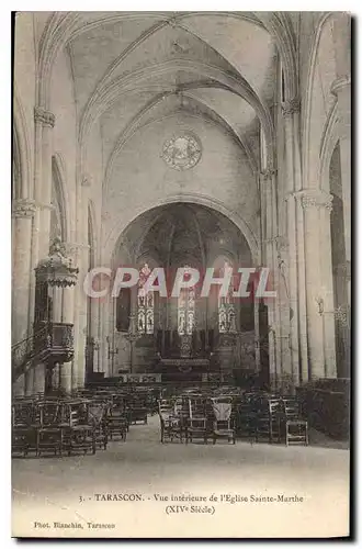 Cartes postales Tarascon Vue interieur de l'Eglise Sainte Marthe