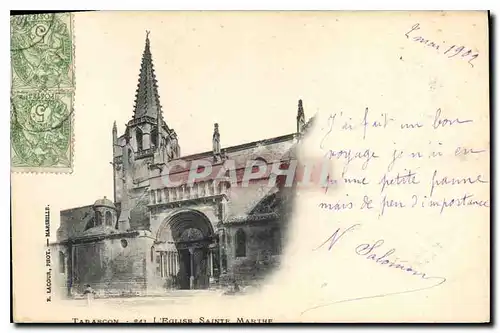 Cartes postales Tarascon L'Eglise Sainte Marthe