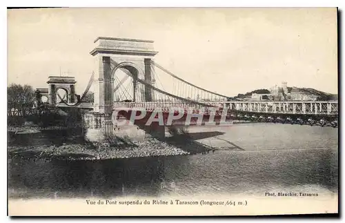 Cartes postales Tarascon Vue du Pont Suspendu du Rhone