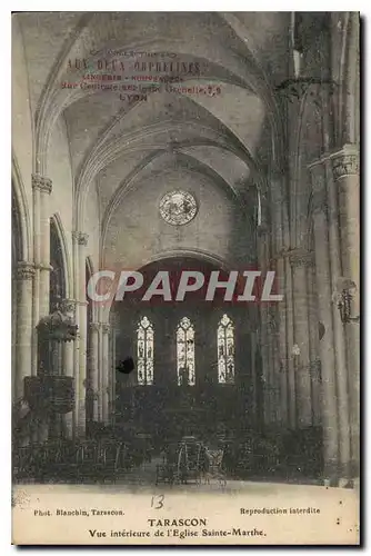 Cartes postales Tarascon Vue interieure de l' Eglise Sainte Marthe