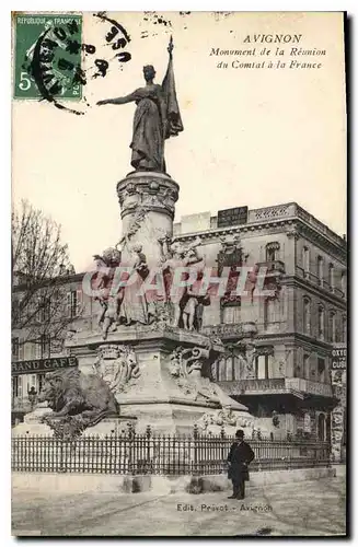 Ansichtskarte AK Avignon (Vaucluse) Monument de la Reunion du Comtat a la France