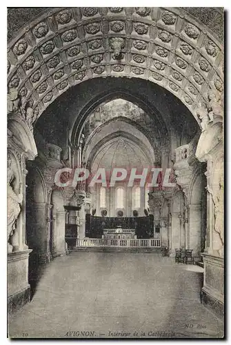 Cartes postales Avignon (Vaucluse) Interieur de la Cathedrale
