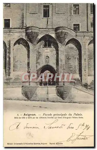 Cartes postales Avignon (Vaucluse) Facade principale du Palais