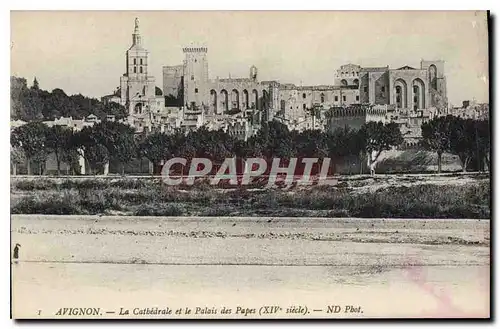 Cartes postales Avignon (Vaucluse) La Cathedrale et le Palais des Papes