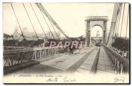 Cartes postales Avignon (Vaucluse) Le Pont Suspendu