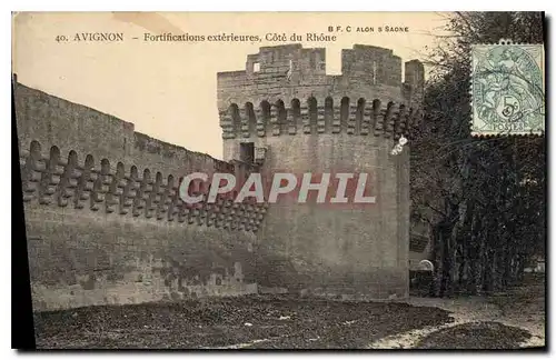 Ansichtskarte AK Avignon (Vaucluse) Fortifications exterieures Cote du Rhone