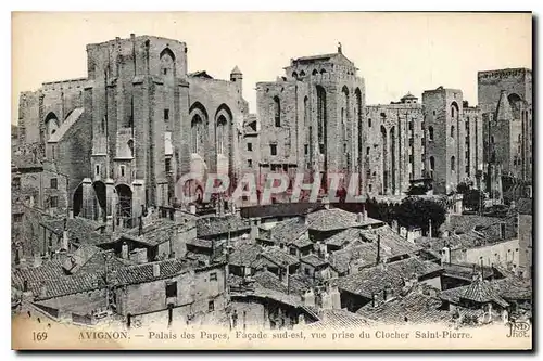 Ansichtskarte AK Avignon (Vaucluse) Palais des Papes Facade Sud Est vue prise du clocher Saint Pierre