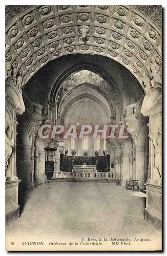 Cartes postales Avignon (Vaucluse) Interieur de la Cathedrale