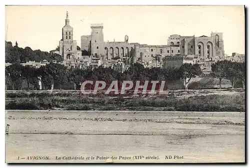 Cartes postales Avignon (Vaucluse) La Cathedrale et le Palais des Papes