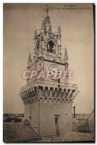 Cartes postales Avignon (Vaucluse) Le Clocher de Jacquemart (Hotel de Ville)