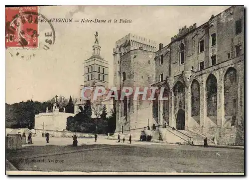 Cartes postales Avignon (Vaucluse) Notre Dame et le Palais