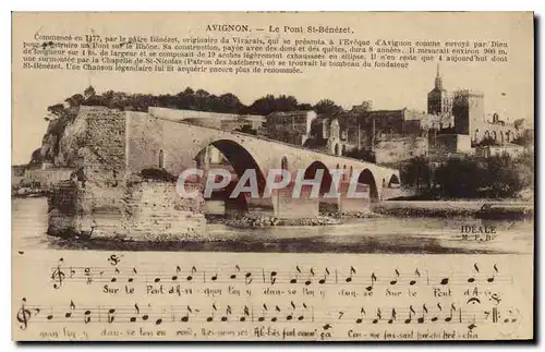 Cartes postales Avignon Le Pont St Benezet