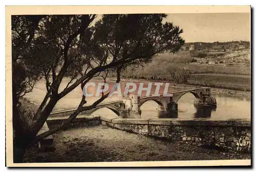 Ansichtskarte AK Avignon (Vaucluse) Le Pont Benezet vu du Rocher du Dom