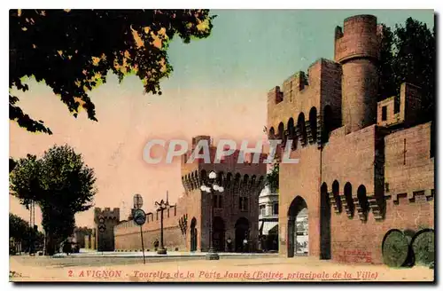 Cartes postales Avignon (Vaucluse) Tourelles de la Porte Jaures (Entree principale de la Ville)