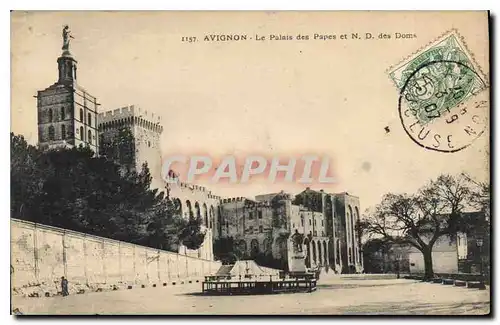 Cartes postales Avignon (Vaucluse) Le Palais des Papes et N D des Doms