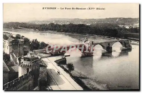 Cartes postales Avignon Le Pont St benezet