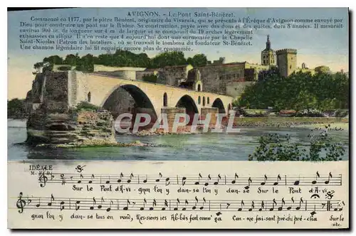 Cartes postales Avignon Le Pont St Benezet