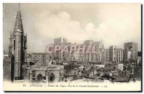 Ansichtskarte AK Avignon Palais des Papes Vue de la Facade Occidentale