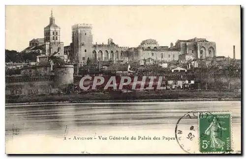 Cartes postales Avignon Vue Generale du Palais des Papes