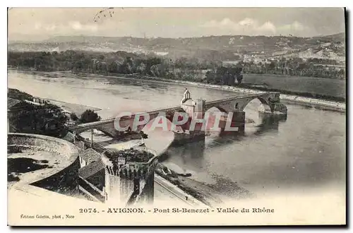 Cartes postales Avignon Pont St Benezet Vallee du Rhone