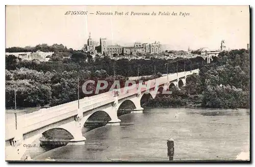 Cartes postales Avignon Nouveau Pont et Panorama du Palais des Papes