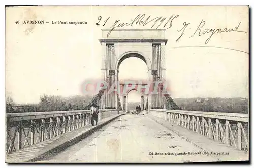 Cartes postales Avignon Le Pont suspendu