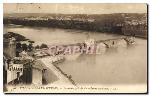 Cartes postales Villeneuve les Avignon Panorama pris de Notre Dame des Doms
