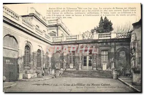 Ansichtskarte AK Avignon Cour d'honneur de Musee Calvet