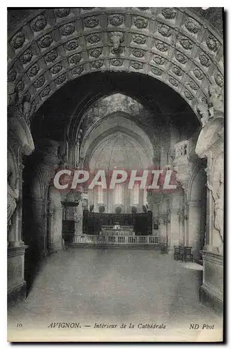 Cartes postales Avignon Interieur de la Cathedrale
