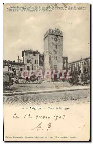 Cartes postales Avignon Tour Saint Jean