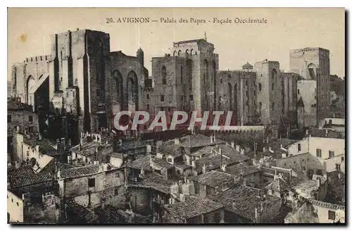 Cartes postales Avignon Palais des Papes Facade Occidentale