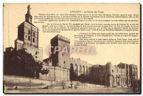 Cartes postales Avignon le palais des Papes Commencee en 1316 par Jean XXII Jacques d'Euze