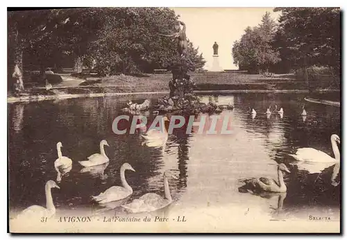 Cartes postales Avignon la Fontaine du Parc