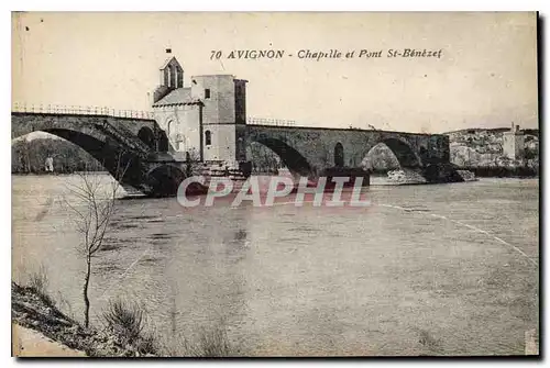 Ansichtskarte AK Avignon Chapelle et Pont St Benezet