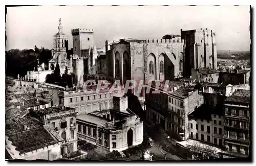 Ansichtskarte AK Avignon Vaucluse vue generale du palais des Papes XIV siecle