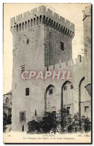 Cartes postales Avignon le chateau des Papes et la Tour Compane