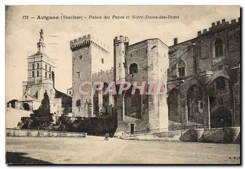 Cartes postales Avignon Vaucluse palais des Papes et Notre Dame des Doms