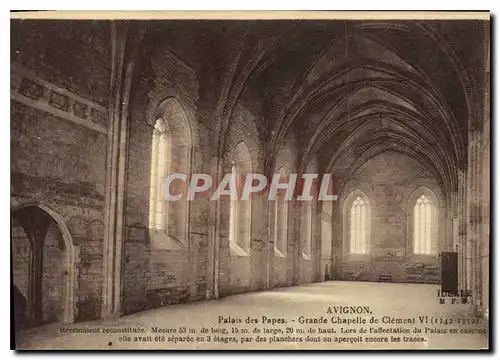 Cartes postales Avignon Palais des Papes Grande Chapelle de Clement VI 1342 1352