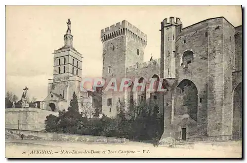 Cartes postales Avignon Notre Dame des doms et Tour Compane