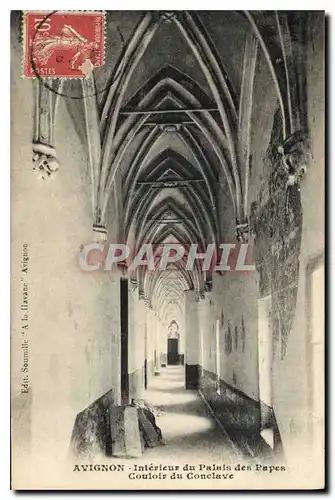 Cartes postales Avignon Interieur du palais des Papes Couloir du Conclave