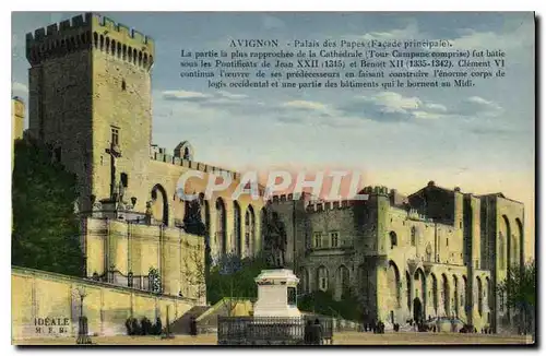 Ansichtskarte AK Avignon palais des Papes facade Principale