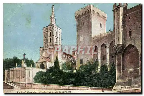 Ansichtskarte AK Avignon Notre Dame des Doms et la Tour du Campana