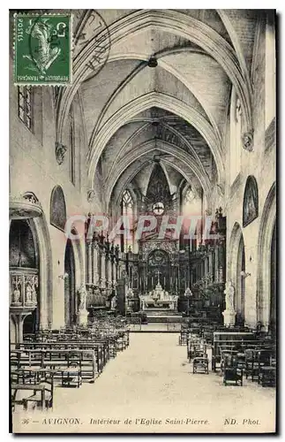 Cartes postales Avignon interieur de l'eglise Saint Pierre