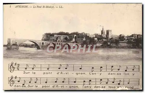 Cartes postales Avignon le pont St Benezet