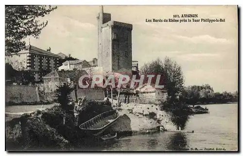Cartes postales Avignon les Bords du Rhone pres la Tour Philippe le Bel
