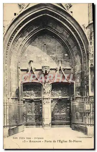 Cartes postales Avignon Porte de l'eglise St Pierre