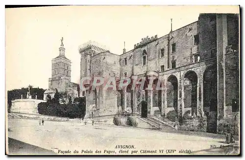 Cartes postales Avignon facade du palais des Papes eleve par Clement VI XIV siecle
